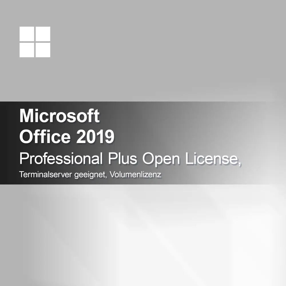 Microsoft Office 2019 Professional Plus Licencia Abierta, compatible con Terminalserver, licencia por volumen